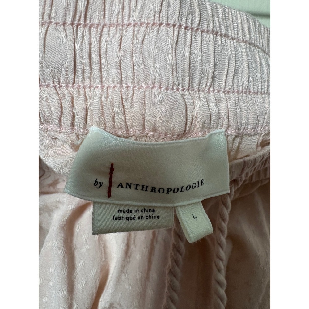 Anthropologie Pink Clip Dot Pajama Set Cami and Shorts Loungewear L Coquette - Picture 8 of 8